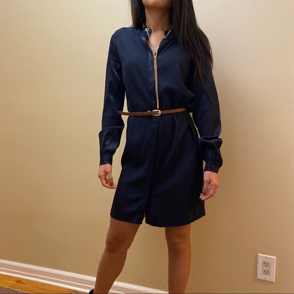 Michael Kors Dresses & Skirts - Michael Kors Long Sleeves Mini Blue/Gold Dress